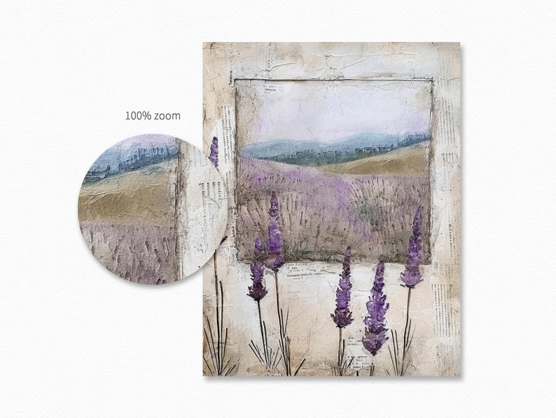 Rustic Lavender – Vintage French Lavender Fields – Soft Purple Pastel Landscapes – Antique Textured Overlays – Romantic Countryside Views image 6