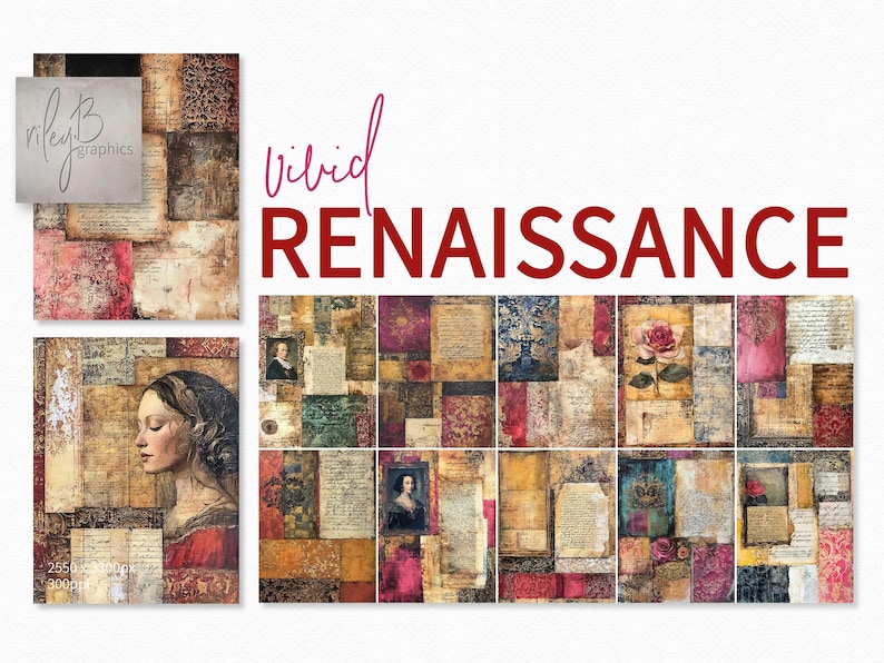 Vivid Renaissance – Vintage Renaissance Collage Art – Antique ...