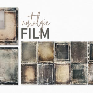 Nostalgischer Film - Vintage Film Bilder - Beunruhigte Filmstreifen - Grungy Filmstreifen - Vintage Filmkunst - Alte Filmstreifen - Filmrollenkunst