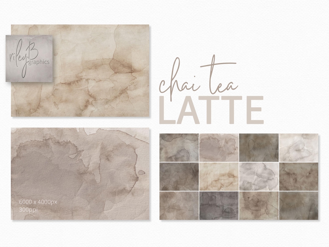 Chai Tea Latte - Organic Tea Stain Textures - Warm Neutral Backgrounds ...
