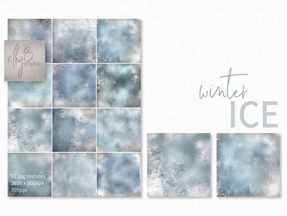 Winter Eis farbige Folien Hellblaue Metallic Texturen Eisige Schimmer  Hintergründe Weiches Blau und Eis Folien Texturen Digitales Papier Papier -  .de