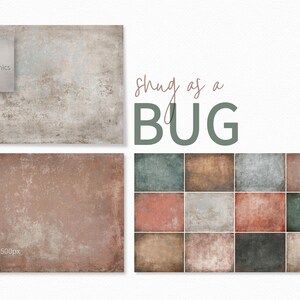 Snug as a Bug Textures - Brick Green Colored Background Textures - Grunge Backdrops - Orange Color Palette - Green Grunge Textures