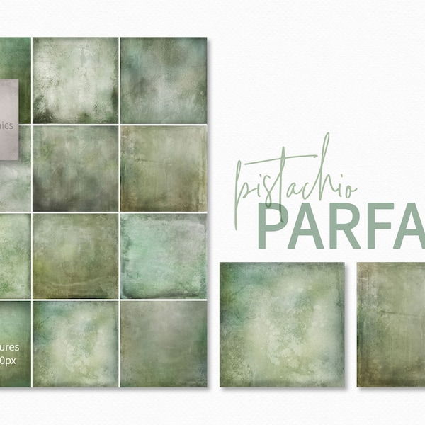 Pistachio Parfait Textures - Fine Art Textures - Pistachio Backgrounds - Photo Editing Overlays - Grunge Textures - Textured Backgrounds