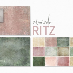 Avocado Ritz Texturen - Pastell Hintergründe - Pastel Grunge Kulissen - Pink Grün Grunges - Soft Avo und Shrimp Farbpalette