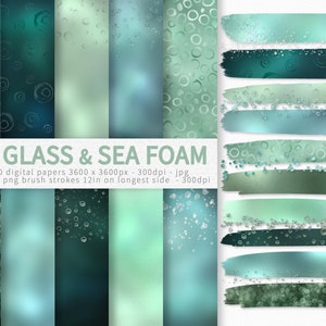 Zeeglas en zeeschuim - zeeglasstreken - zeeglaskleuren - zeeschuimgroen - groenblauwe texturen - sublimatie zeeglas