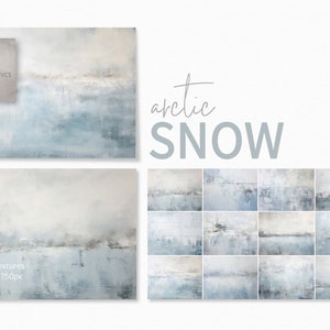May include: A set of 12 digital abstract textures in blue and white tones. The textures are 5000 x 3750 pixels and 300 dpi. The textures are called "Arctic Snow".