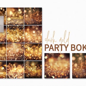 Bokeh oro scuro - Scintillii dorati lussuosi - Ricche texture glitterate - Toni caldi - Accenti festivi - Sfondi bokeh glamour