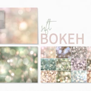 Zachte bokeh – Lichte onscherpe achtergronden – Pastelkleurige bokeh-texturen – Subtiele gloedoverlays – Wazige lichtcirkels – Softfocus-effecten