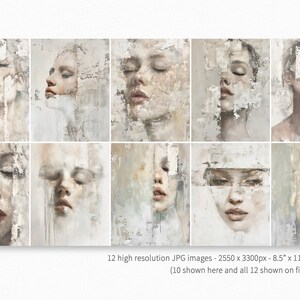 Concealed Beauty - Abstract Portraits - Layered Texture Art - Subtle ...