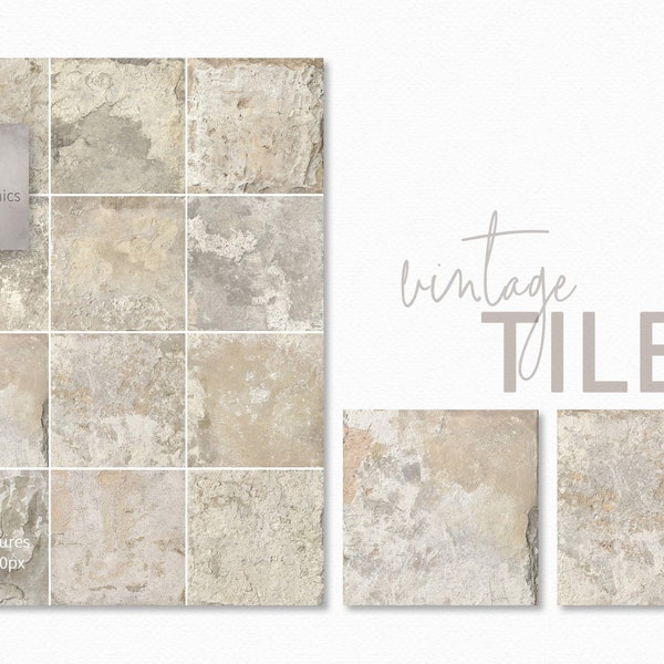 Vintage Dutch Tiles - Old Tiles - Stone Texture - Ancient Flooring - Antique Dutch Stone - Textured Art - Photo Background - Photo Backdrops