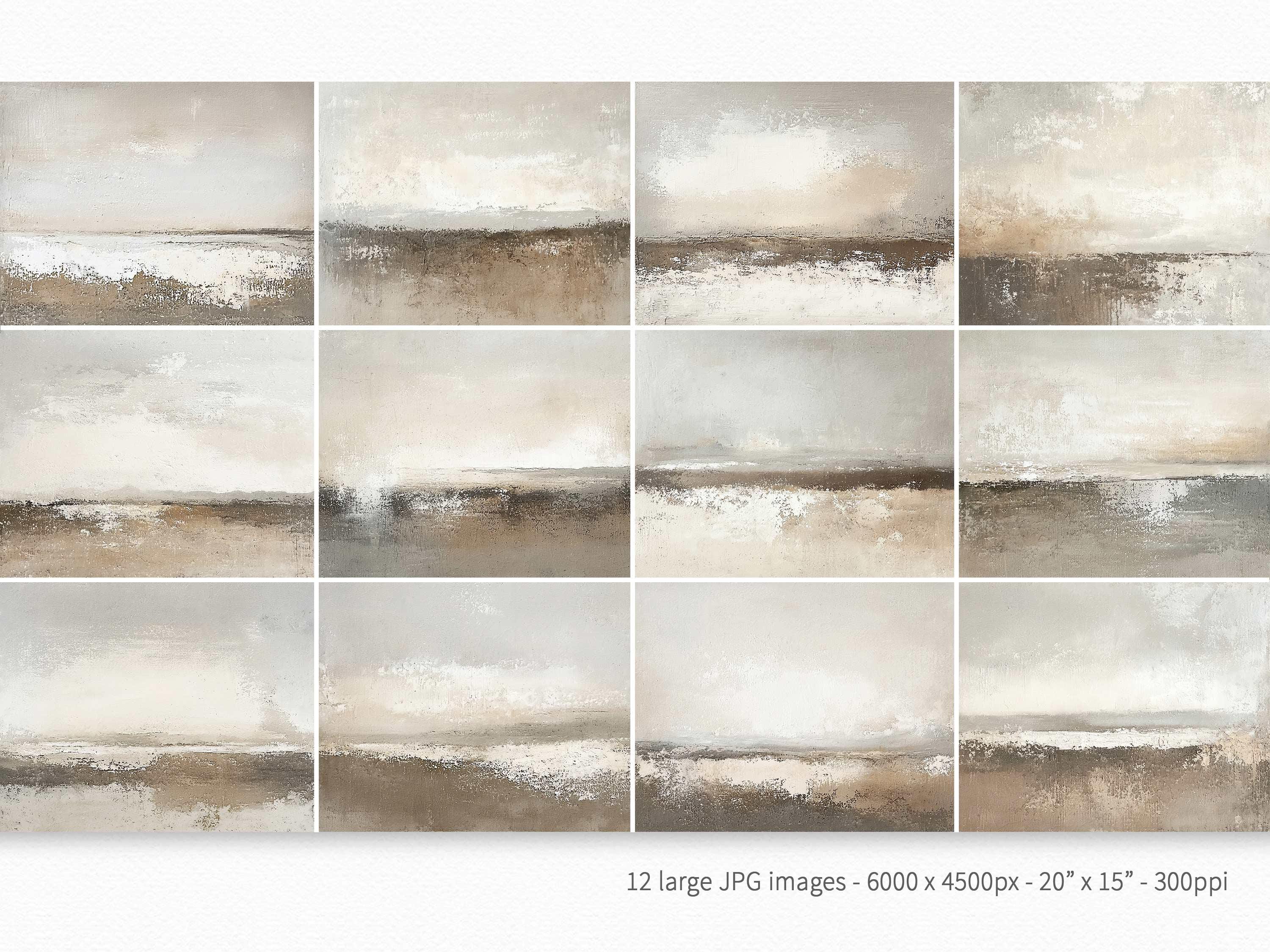 Neutral Abstract Landscapes - Earthy Beige Textures - Minimalist Art ...