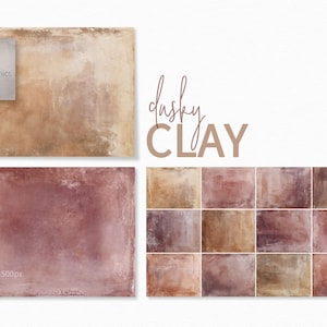 Dusky Clay - Strukturierte erdige Oberflächen - Verblasste Rosa- und Terrakottatöne - Subtile matte Oberflächen - Neutraler warmer Grunge-Hintergrund