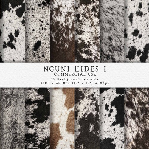 Cowhide Textures Digital Cowhide Backgrounds Brown and Etsy