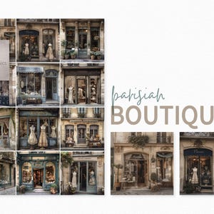 Parisian Boutiques - Vintage Shopfront Photography - Rustic European Storefronts - Antique Dress Shops - Elegant French Store Windows