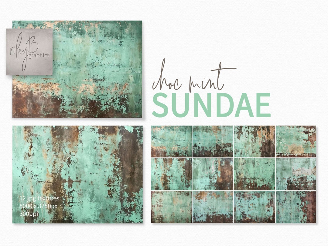 Choc Mint Sundae – Weathered Mint Walls – Distressed Brown Teal ...