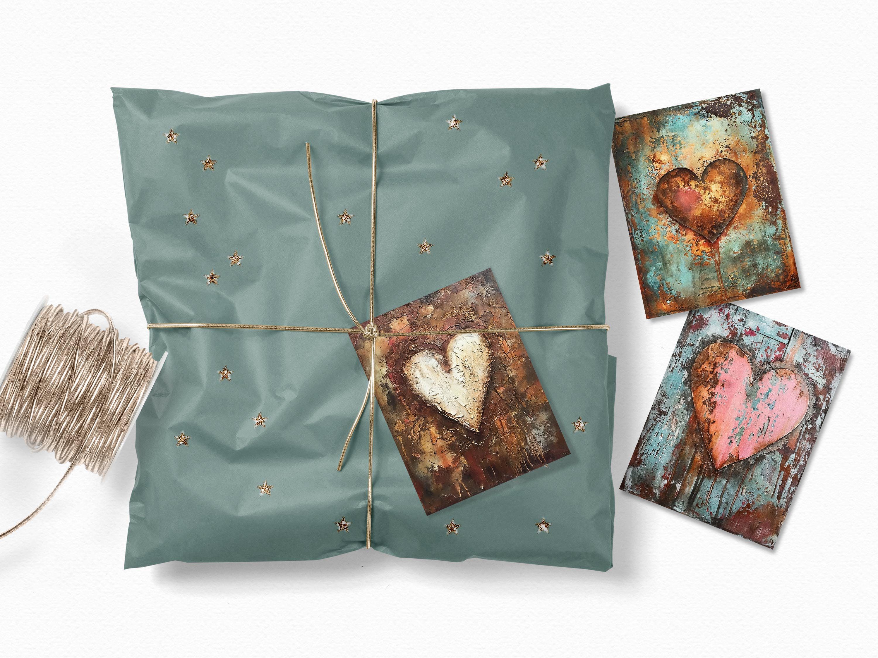 Rust Haert Rusty Painted Hearts 1 – Industrial Heart Wall Art – Distressed Texture ...