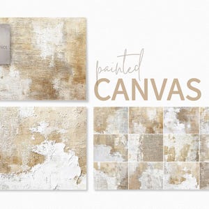Texturas de lienzo pintado - Fondos de lino desgastado - Beige y crema neutros - Superficies rústicas desgastadas - Estética artística de técnica mixta