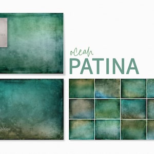 Pátina oceánica - Fondos verde azulado desgastados - Texturas costeras descoloridas - Superposiciones de verde azulado grunge - Tonos marinos desgastados - Tonos marinos vintage