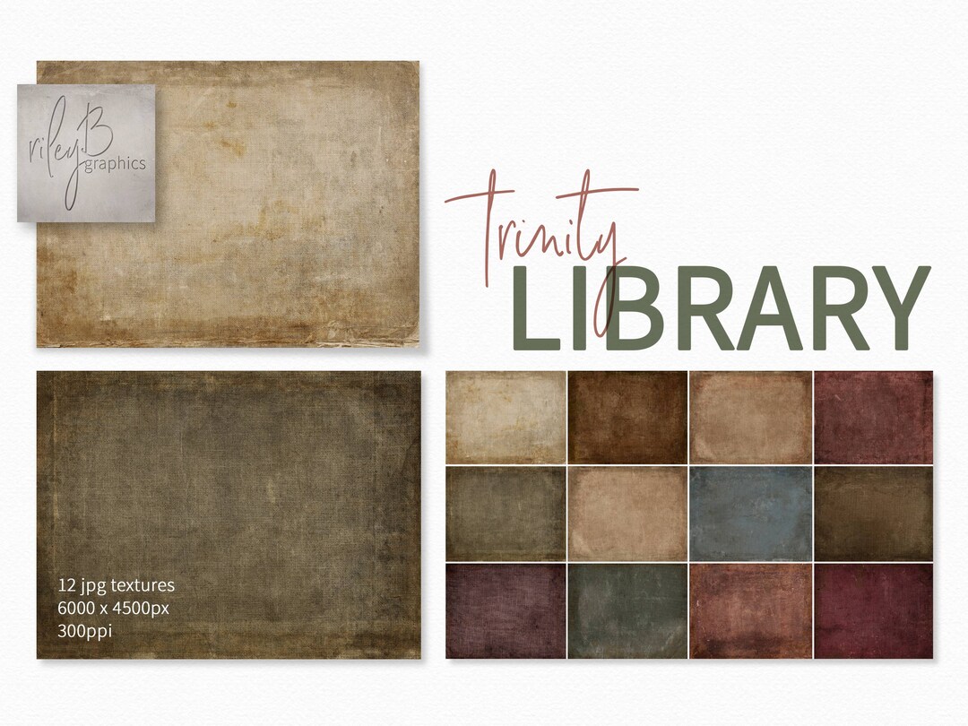 Trinity Library Textures - Vintage Book Cover Textures - Grungy Book ...