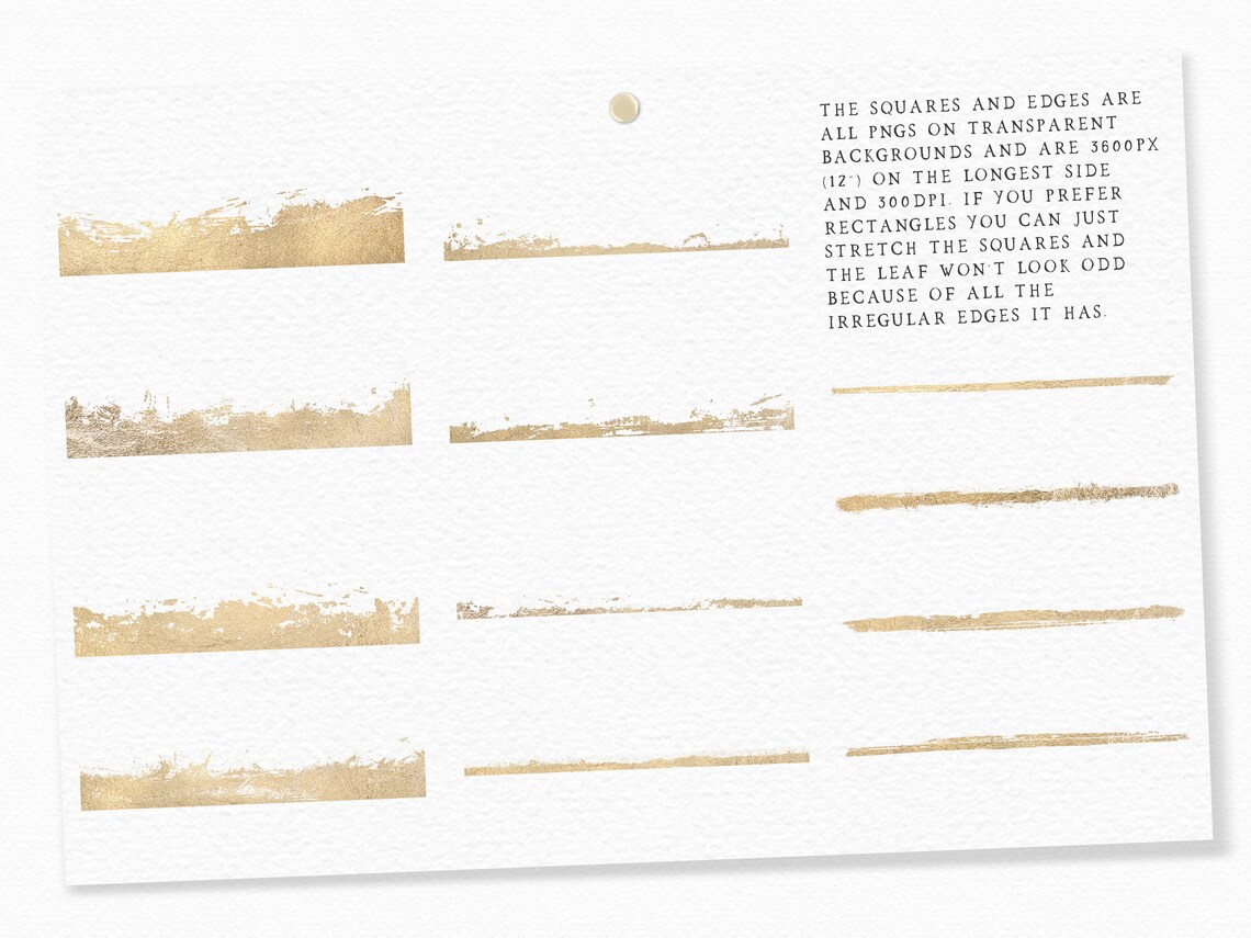 Gold Leaf Borders Overlay Clipart Gold Flake Edges Etsy