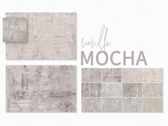 Vanilla Mocha – Hand-Painted Textures in Warm Neutral Tones – Subtle Abstract Surfaces with Natural Brushwork - Fine Art Background Textures