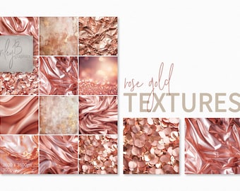 May include: A set of 10 digital rose gold textures, ideal for adding a touch of elegance to your designs. The textures include a variety of patterns, such as glitter, foil, and satin.