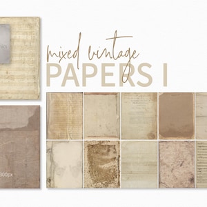 Carte vintage miste 1 - Texture di documenti invecchiati - Manoscritti antichi - Pergamena e spartiti musicali usurati - Sfondi di carta rustica