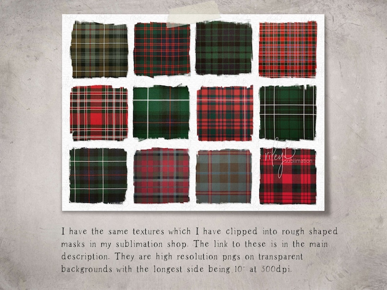 May include: Twelve digital paper squares with different red, green, and black plaid patterns. The squares are arranged in a grid of four rows and three columns.