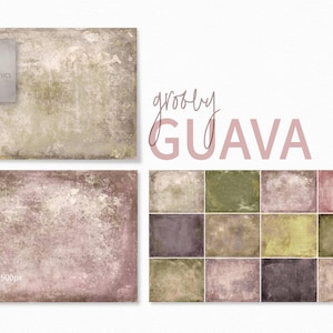 Groovy Guava – Earthy Grunge Backgrounds – Muted Olive and Plum Texture – Weathered Rose Pink Wash – Distressed Mossy Backdrops