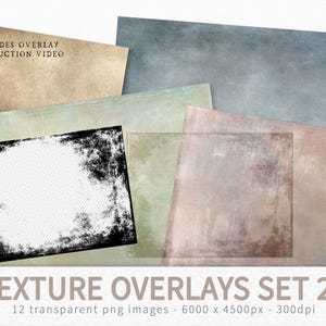 Textuuroverlays set 24 - transparante grunge-overlays - textuuruitknipmaskers - fotobewerkingsoverlay - transparante png-texturen