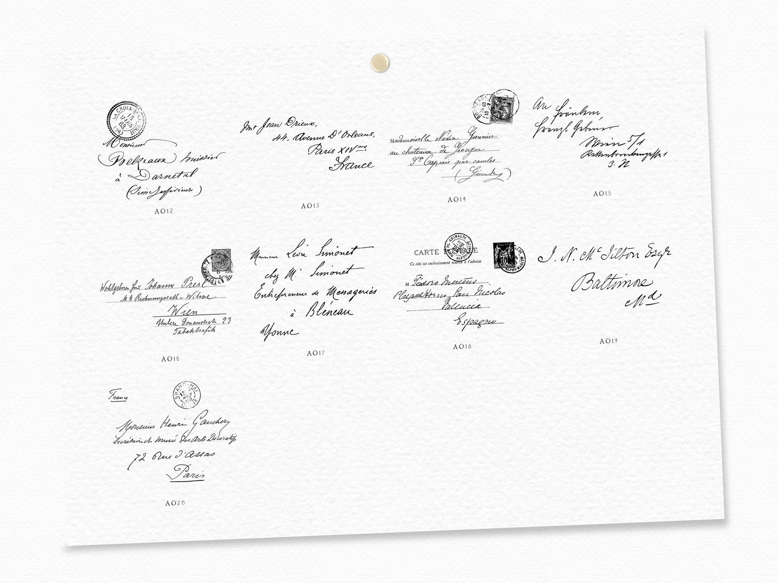 Vintage Address Overlays 2 - Vintage Correspondence - Vintage ...