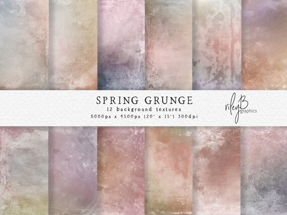 Spring Grunge Textures Soft Pastel Colored Backgrounds | Etsy