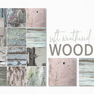 Zachte verweerde houtstructuren - pastel verweerd hout - pastelkleurige chippy verf - versleten verf digitale texturen - pastel rustieke houten achtergronden