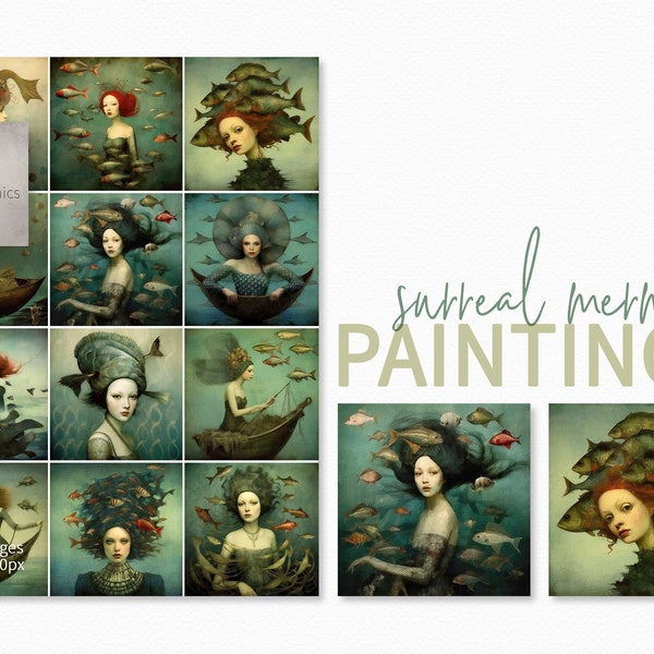 Surreal Mermaids Digital Paintings - Magical Mermaids - Mystical Mermaids - Fantasy Mermaids - Mermaid Art - Mermaid Images