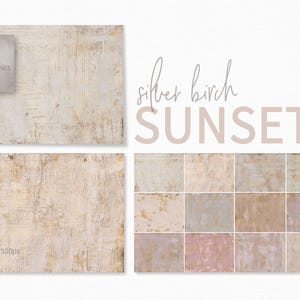 Zilverberk zonsondergang texturen - roze goud getextureerde achtergronden - beige getextureerde achtergronden - zonsondergang gekleurde texturen - berken texturen