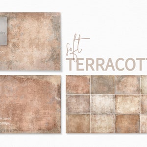 Soft Terracotta – Warm Earthy Texture Set – Faded Clay and Sand Layers – Muted Rustic Beige Washes – Subtle Weathered Backgrounds
