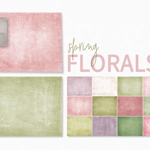 Textures florales printanières - arrière-plans de couleur pastel doux - arrière-plans photo rose vert pastel - retouche photo - textures grunge printanières douces