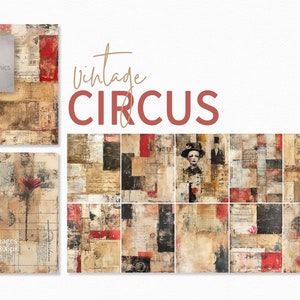 Vintage circusschilderijen - Grungy vintage circus - junkdagboek circustexturen - grunge circusachtergronden - digitale circusschilderijen