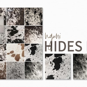 Nguni Hide Textures I - Cowhide Backgrounds - Brown and White Cowhide - Black and White Hides  - Farmhouse Style Textures - Cattle Hides