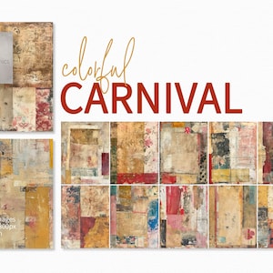 Peintures colorées de collage de carnaval - collages colorés de techniques mixtes - collages de journaux - peintures de collage - textures de fond colorées