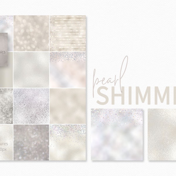 Pearl Shimmer Textures - Pearl Shimmer Paper - Ivory Pearl - Cream Pearl - Pearl Backgrounds - Pearl Textures - Sublimation Pearl Papers