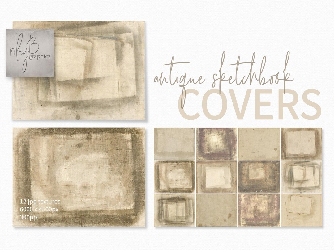 Antique Sketchbook Cover Textures Vintage Paper Textures Old Paper Backgrounds Digital Vintage