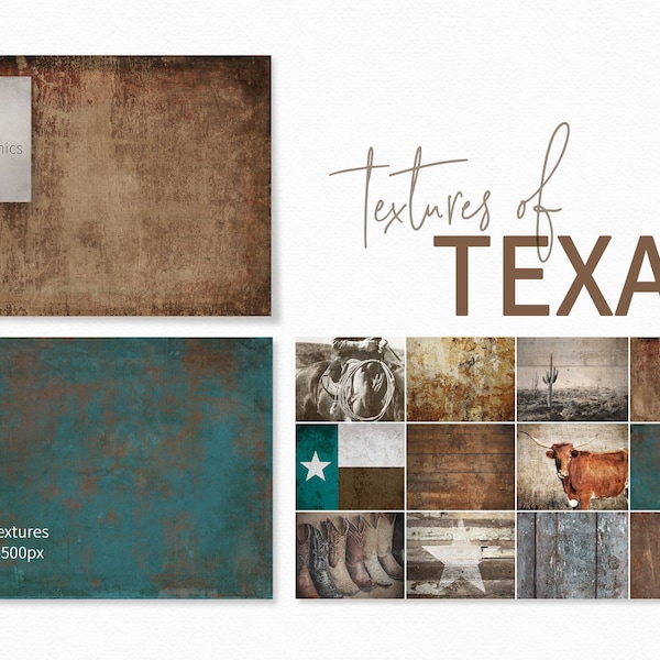 Textures of Texas - Texan Rodeo Images - Texan Longhorn - Texas Star - Wood and Leather Textures - Texan Western and Cowboy Textures