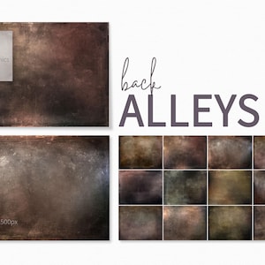 Back Alleys - Dark Grunge Textures with Gritty Worn Surfaces and Subtle Scratches in Deep Tones for a Distressed Urban Look