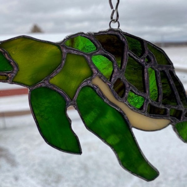 Turtle Stained Glass - Etsy