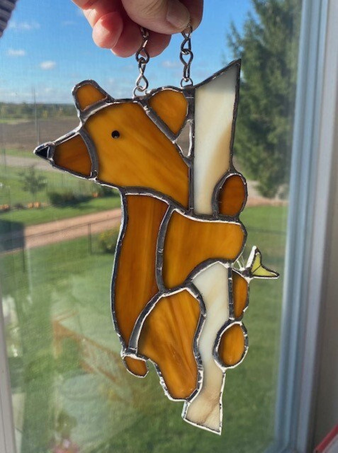 Adorable Stainedglass Bear Suncatcher Check Out This Brown Bear Cub
