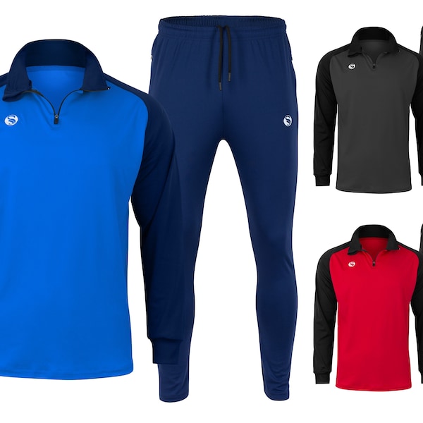 Trainingsanzug "WARM UP" für Herren, bequemer Tracksuit, 1/4 Zipper