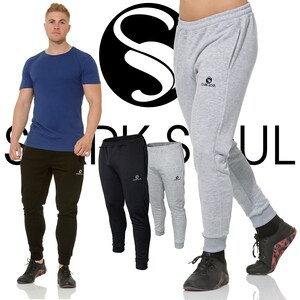 Stark Soul® Herren Sweatjogger Jogginghose Trainingshose Freizeithose, Baumwolle Bild 8