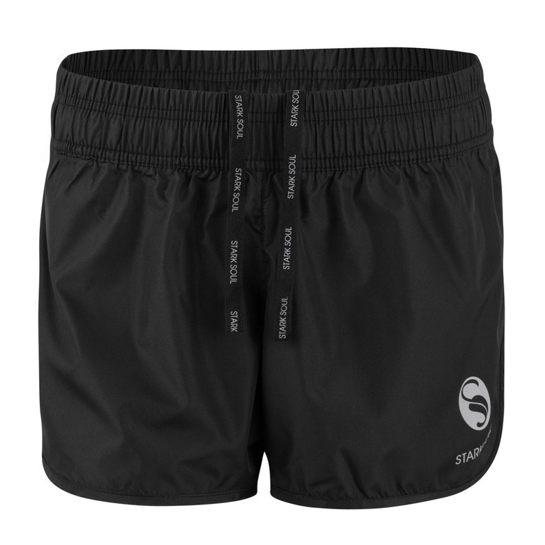 Damen-Sport Shorts vital von Stark Soul, Trainingshose Fitnesshose kurz Schwarz