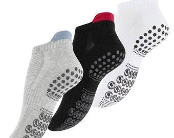 Stark Soul Non-Slip Sports Socks 3 Pairs - Yoga, Pilates, Trampoline